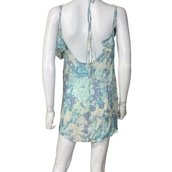 Kimchi Blue Floral Ruffle Blue Tunic Dress - Picture 4 of 9